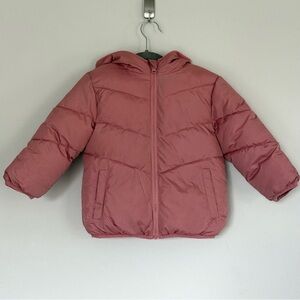 Swiss Tech Dusty Rose Toddler Puffer Jacket